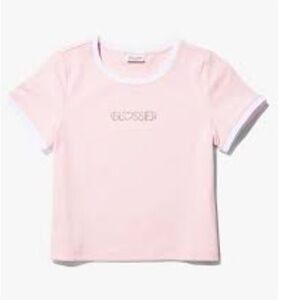 Glossier Light Pink Las Vegas Logo Tee XL | Soft Casual Short Sleeve
